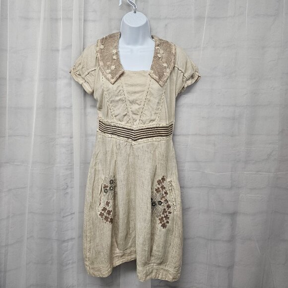 Angels never die Cream Embroidered Dress - Picture 11 of 15